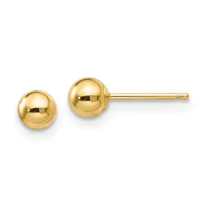 14KT Yellow Gold 4MM Ball Stud Earrings