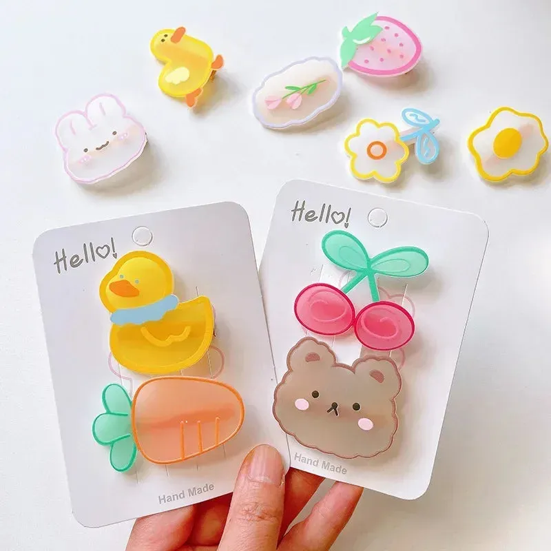 2-Piece Cute Cartoon Hair Clips