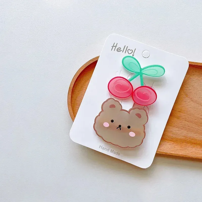 2-Piece Cute Cartoon Hair Clips