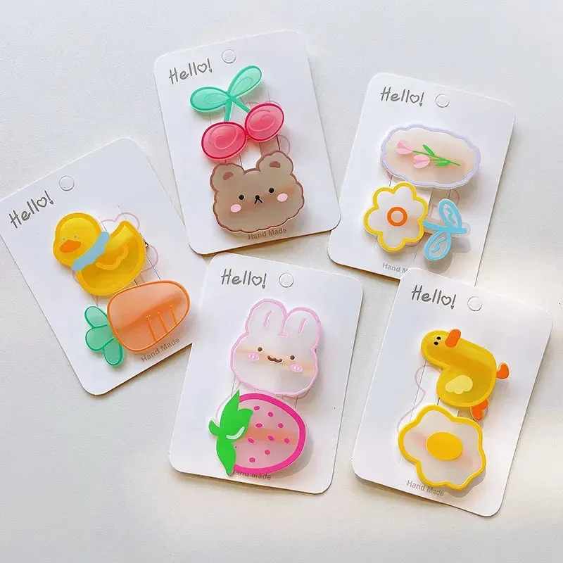 2-Piece Cute Cartoon Hair Clips