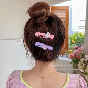 6pcs Hairpin Comb Kids Girls Water Drop Hairpin Slide HairClip