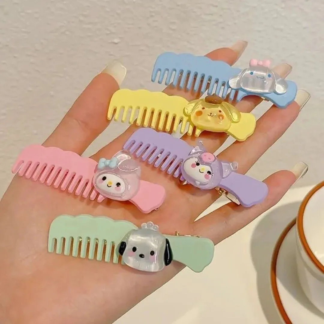 6pcs Hairpin Comb Kids Girls Water Drop Hairpin Slide HairClip