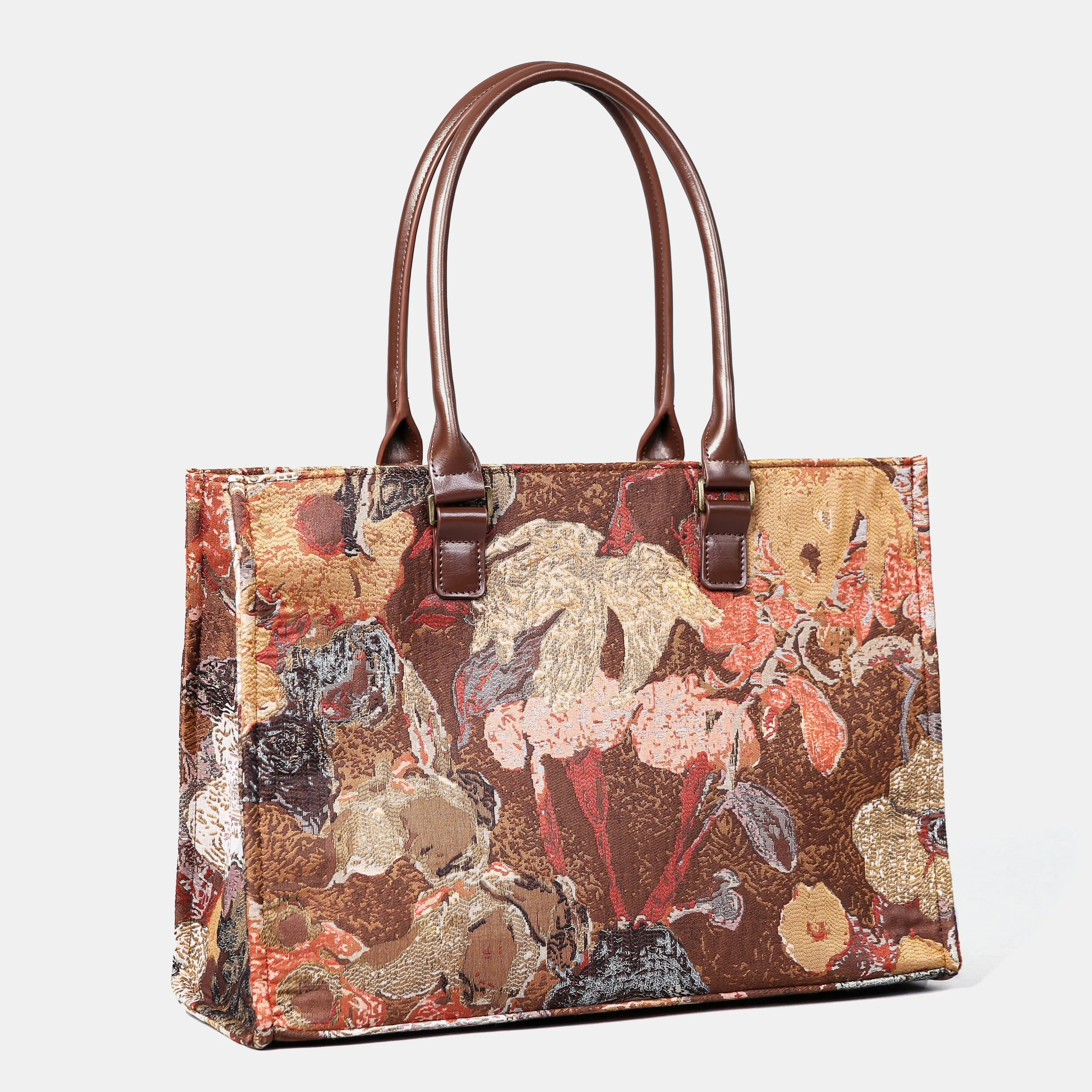 Abstract Brown Laptop Work Tote