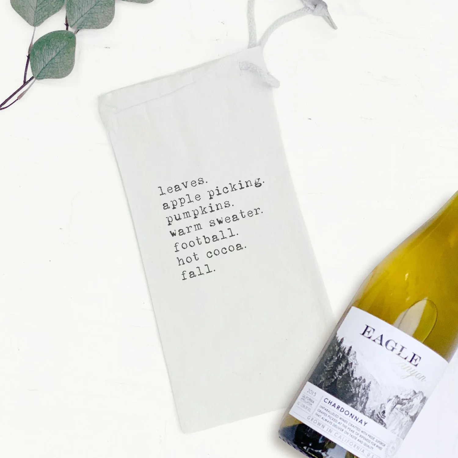 All Things Fall - Canvas Wine Bag