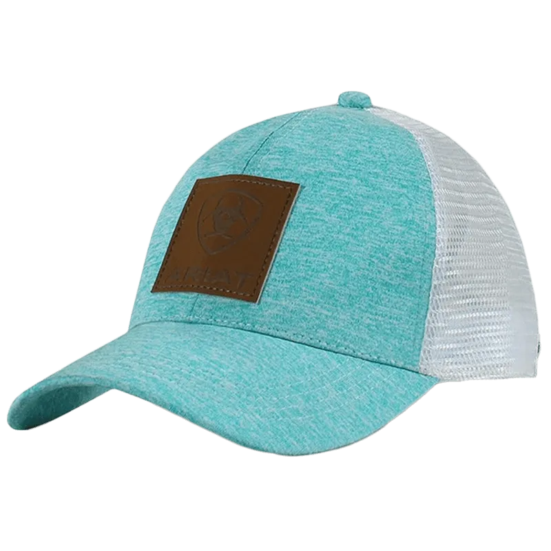 Ariat Women's Large Square Patch Turquoise Ponyflo Cap