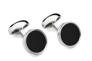 Babette Wasserman Deco Arabesque Cufflinks with Onyx