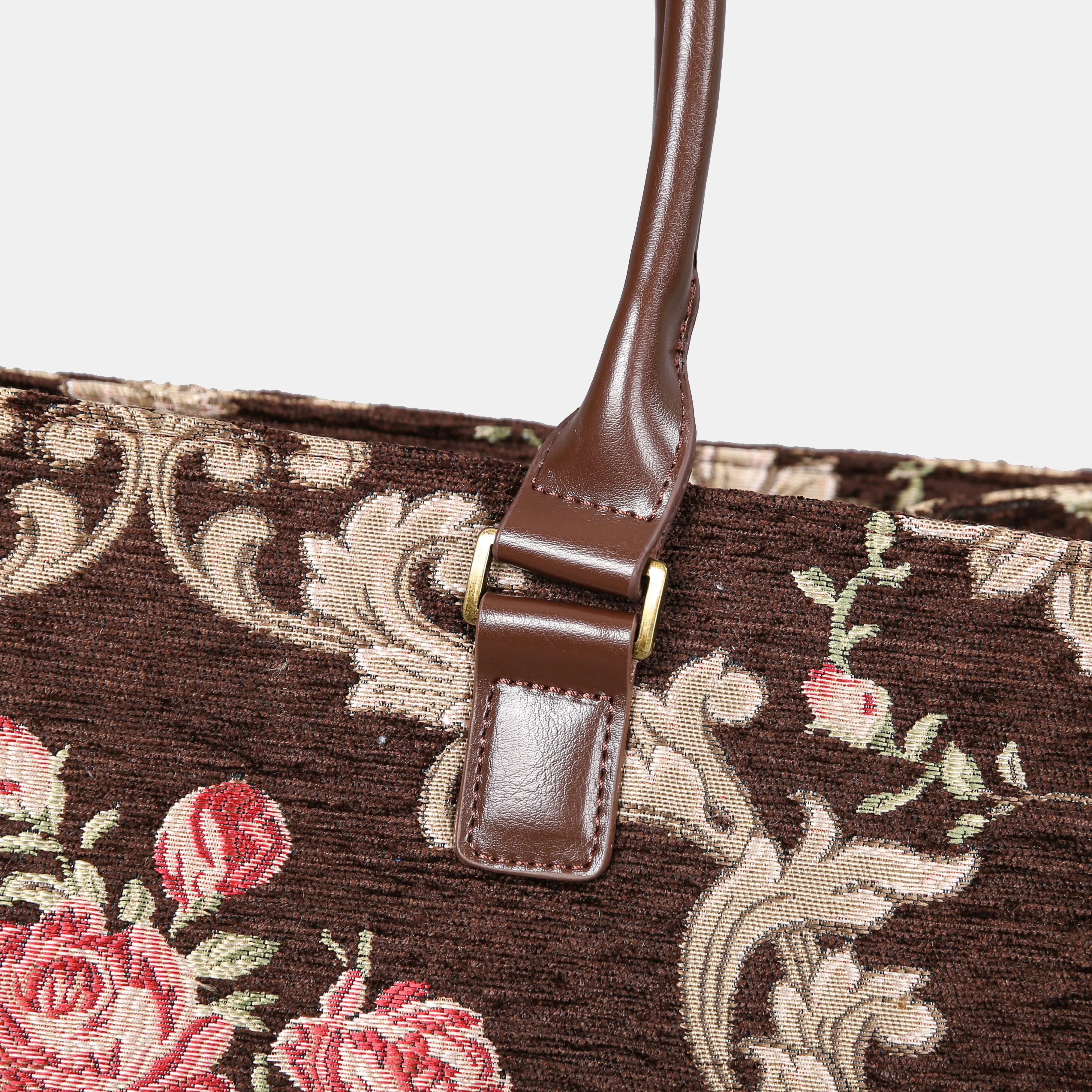 Baroque Garden Brown Laptop Work Tote