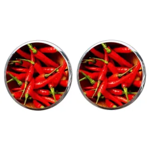 Bassin and Brown Chilli Cufflinks - Red