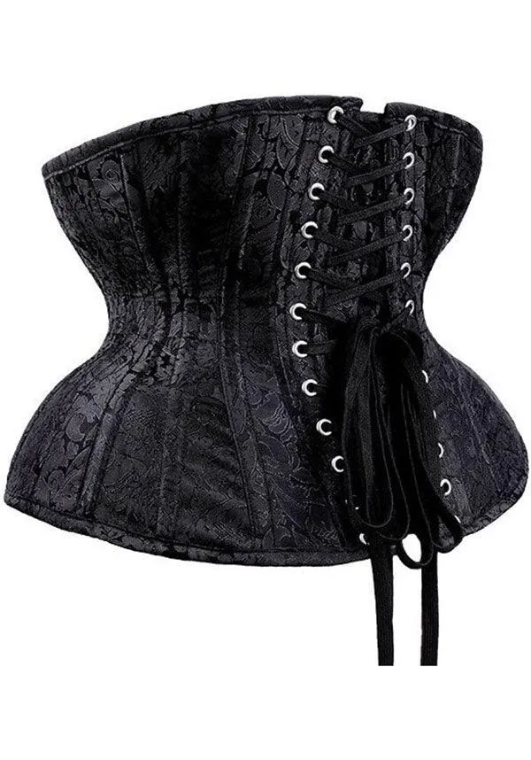 Black Brocade | UNDERBUST CORSET