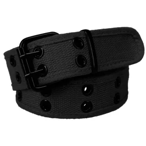 Black Double Grommet Belt