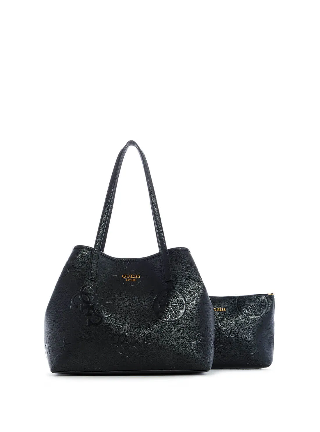 Black Logo Vikky Tote Bag