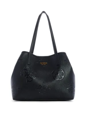 Black Logo Vikky Tote Bag