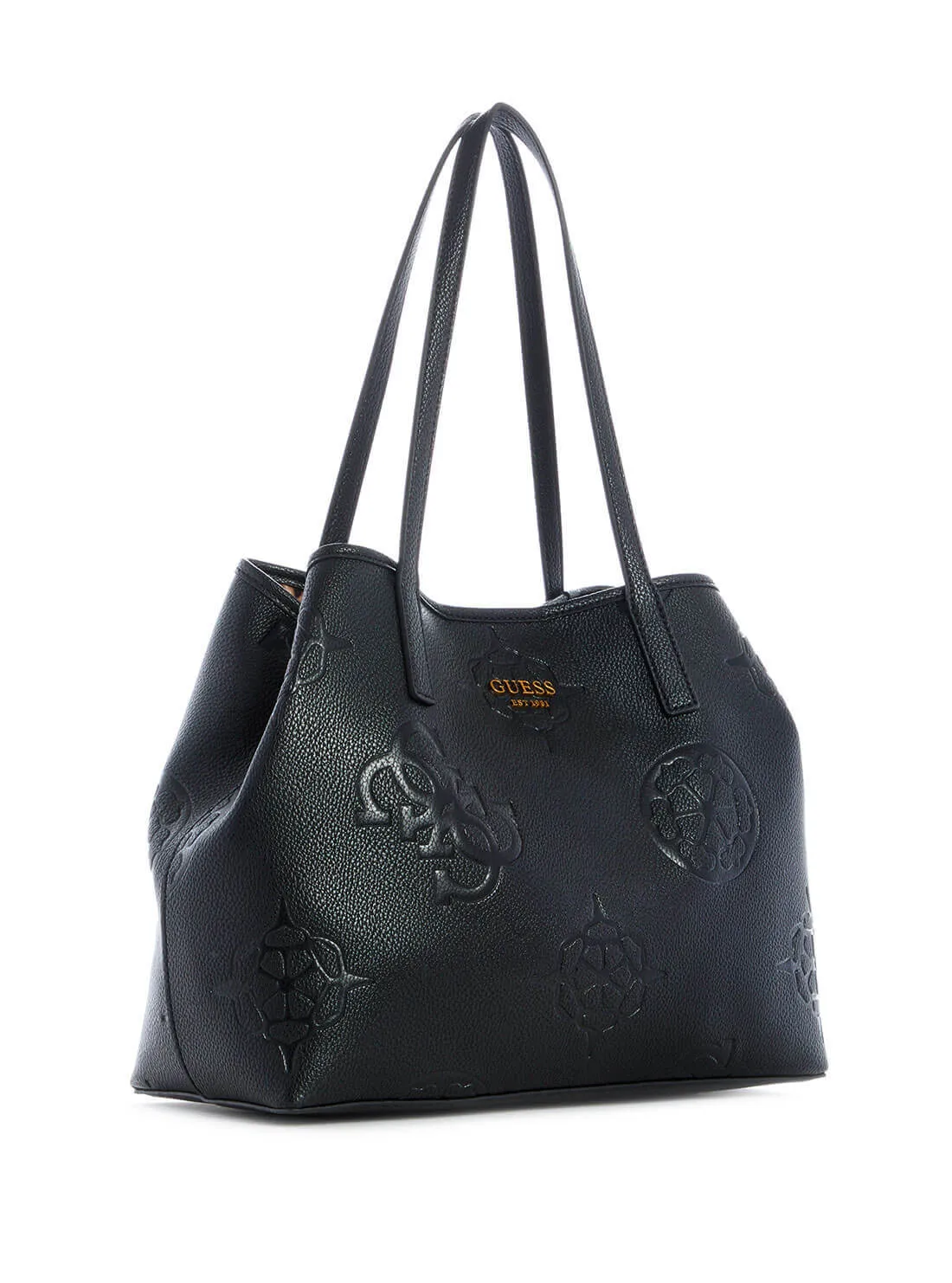 Black Logo Vikky Tote Bag