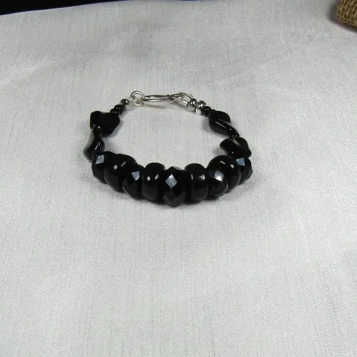 Black Onyx & Fair Trade Bead Bracelet