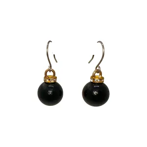 Black pearl earrings