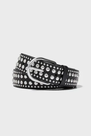 Black with Silver Studs Isaac Belt