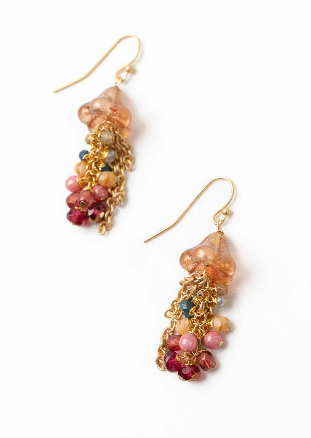 Blossom Czech Glass Statement Earrings