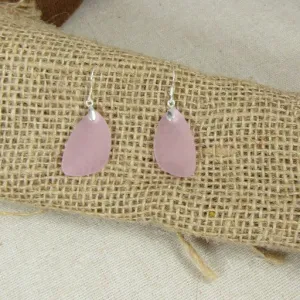 Blossom Pink Sea Glass Earrings