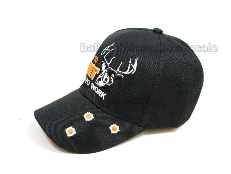 Born To Hunt Forced To Work Casual Caps Wholesale