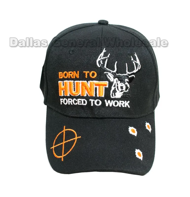 Born To Hunt Forced To Work Casual Caps Wholesale