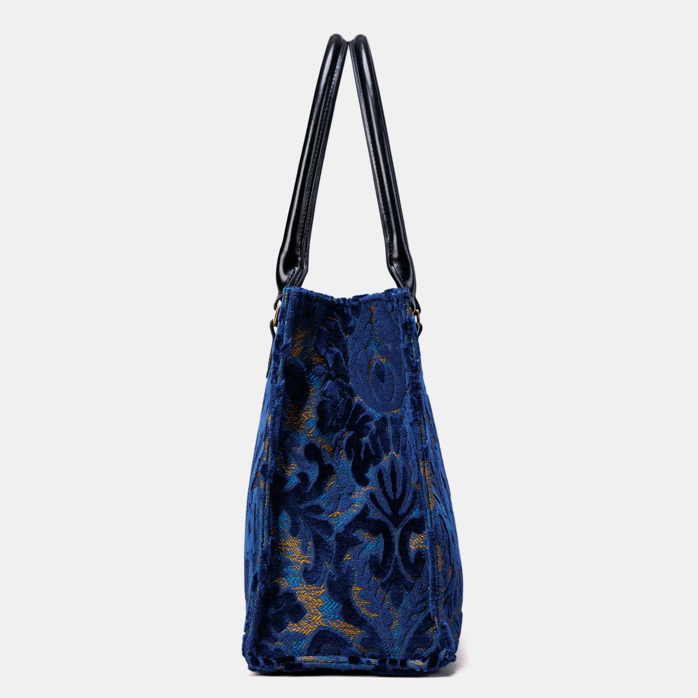 Burnout Velvet Navy Laptop Work Tote