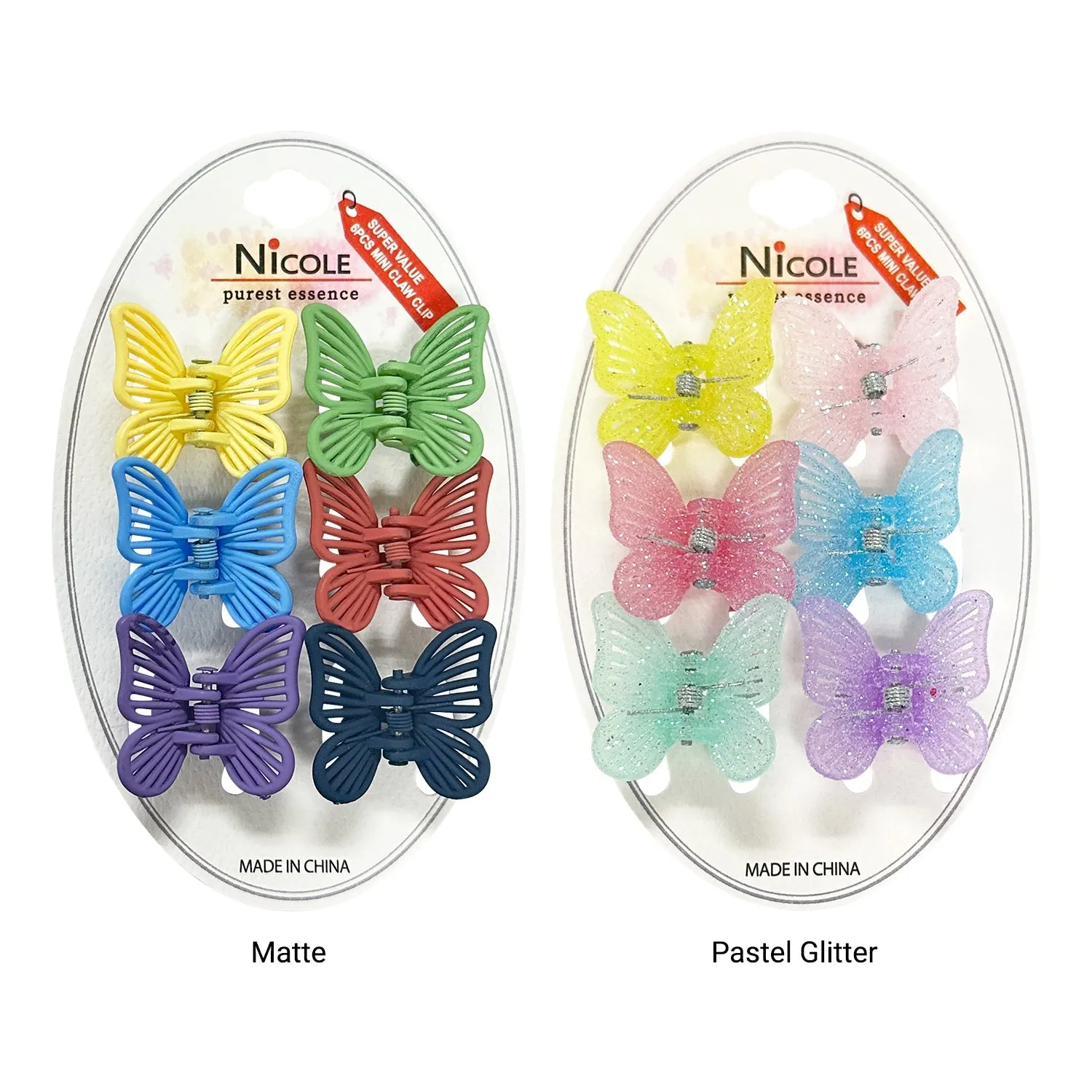 Butterfly Hair Clip 6pcs