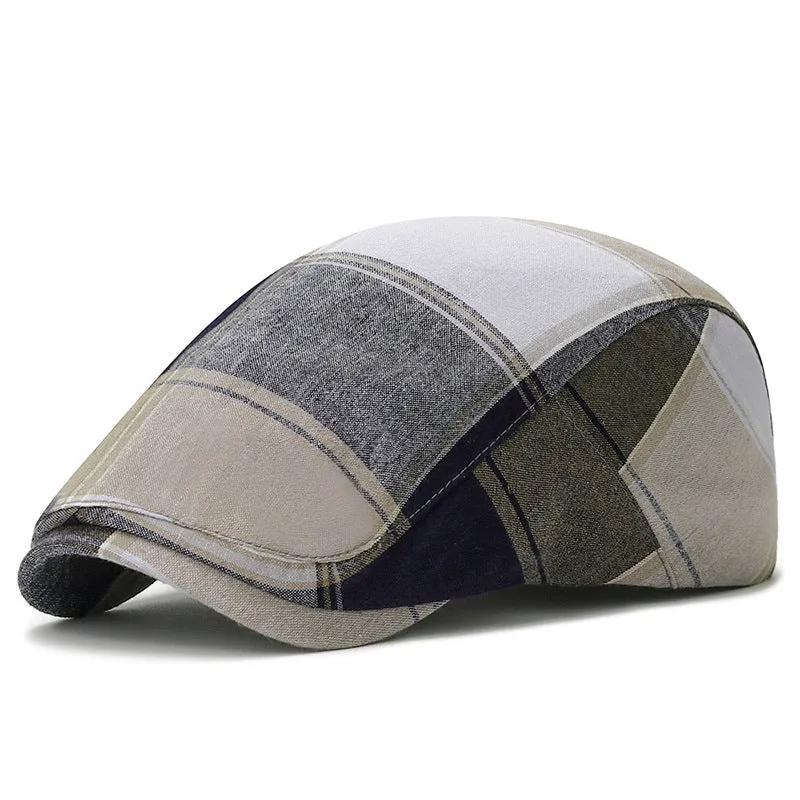 Casual plaid cap breathable forward cap