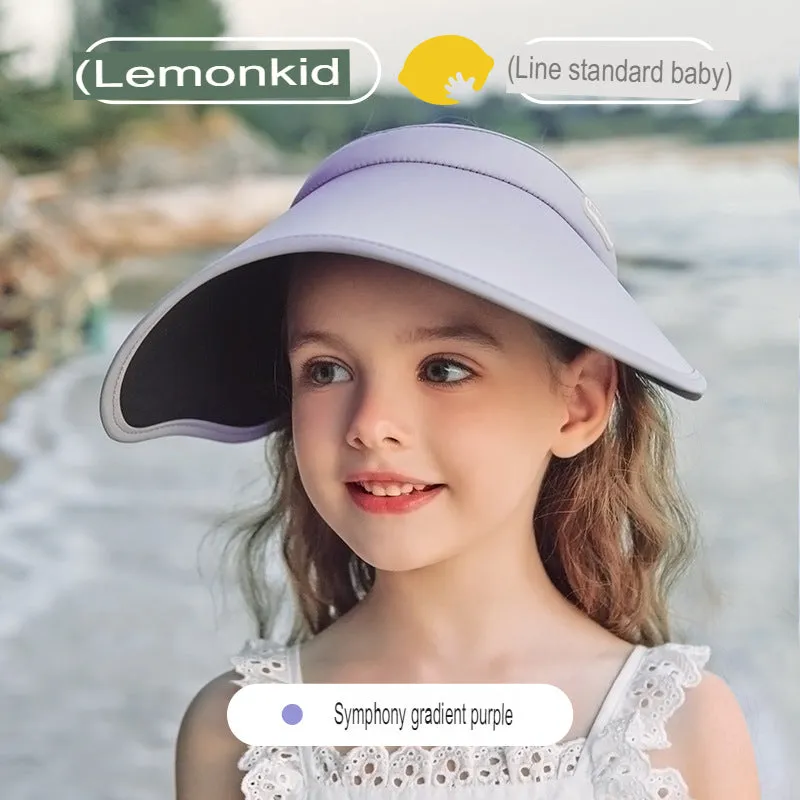 children's sun protection hat summer girls sun protection UV protection girl empty top hat children's sun hat