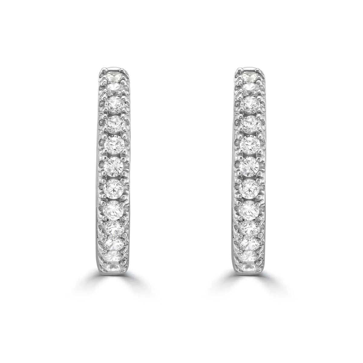 Classic CZ Huggie Hoop Earrings