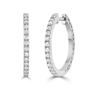 Classic Diamond Hoop Earrings