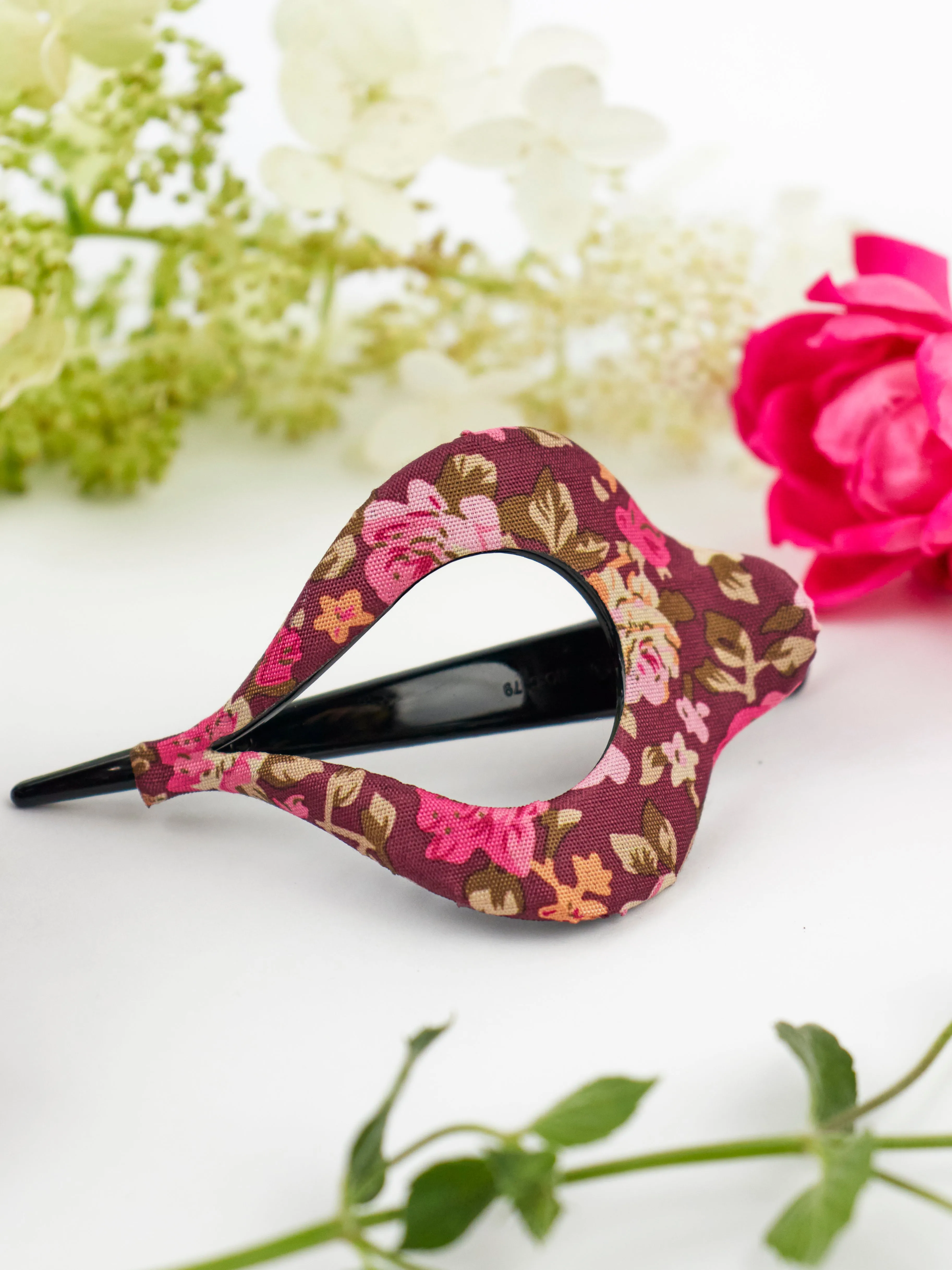 Cottage Rose Arc Hair Clip