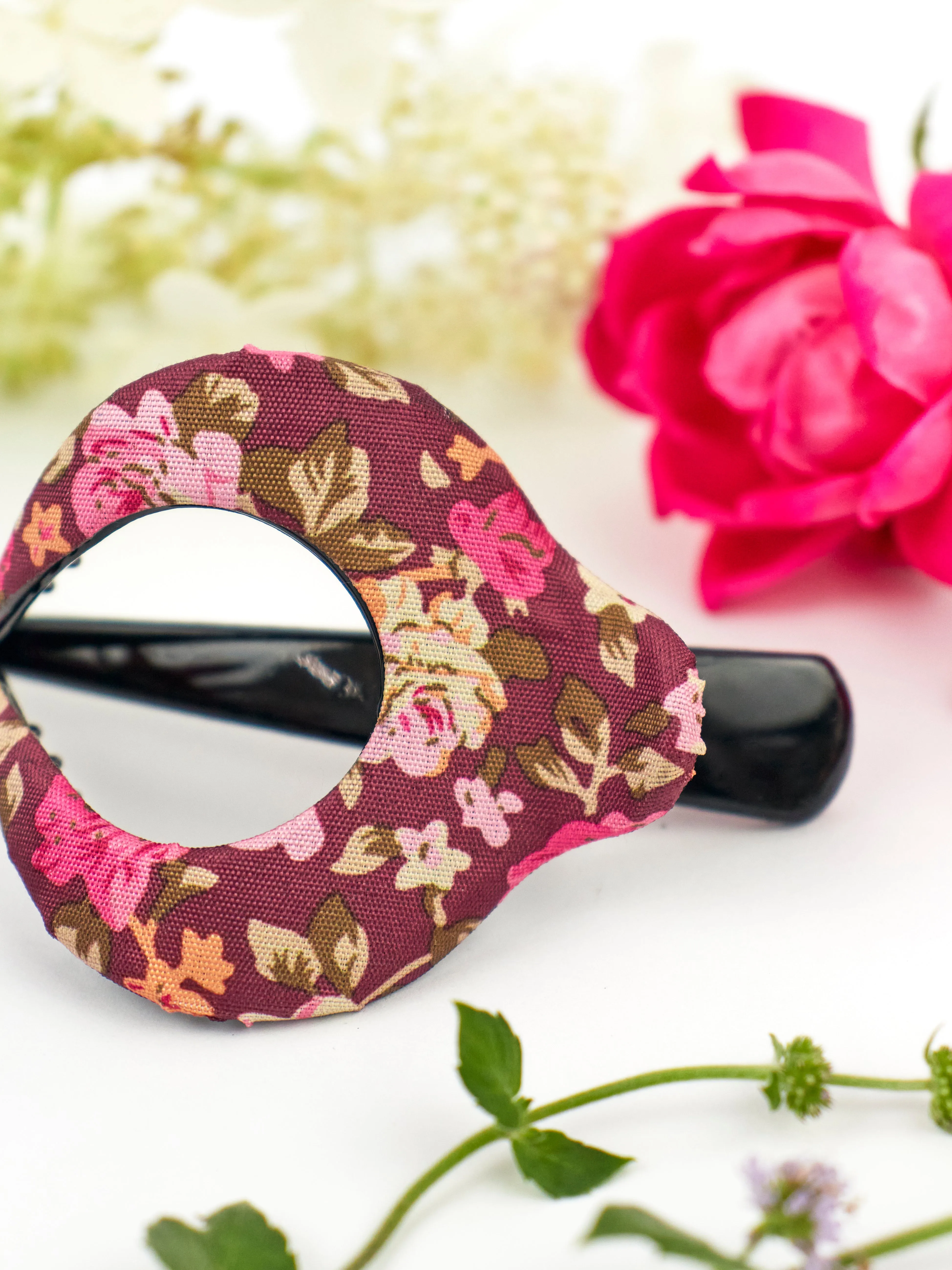 Cottage Rose Arc Hair Clip