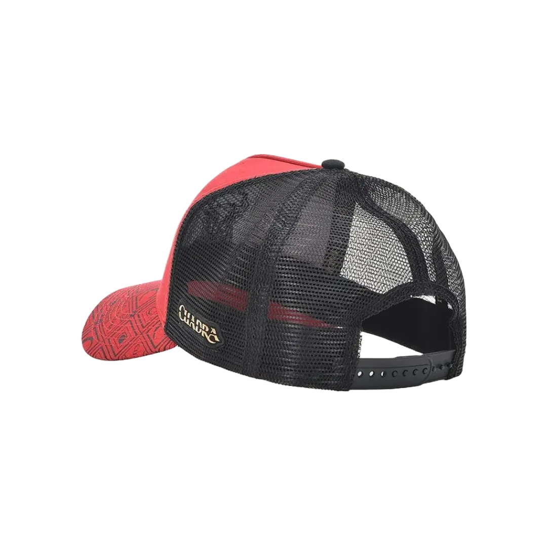 Cuadra Men's Bull Patch Red Cap