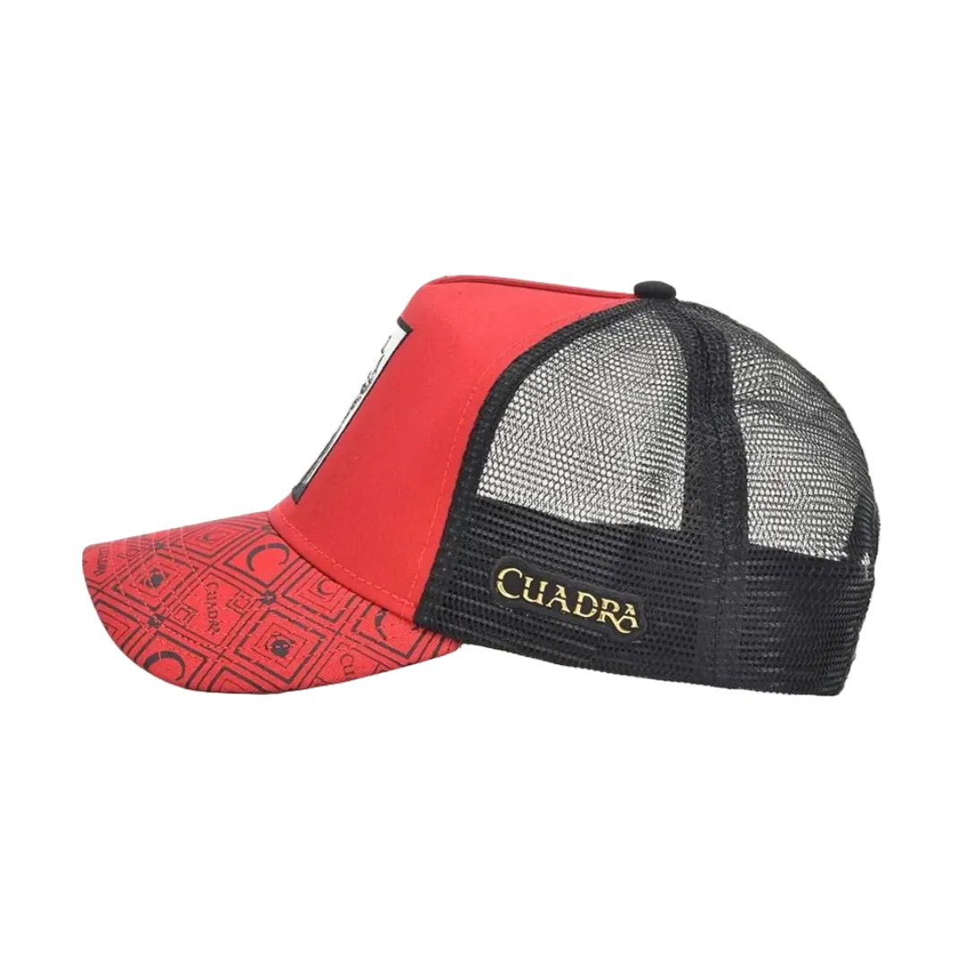 Cuadra Men's Bull Patch Red Cap