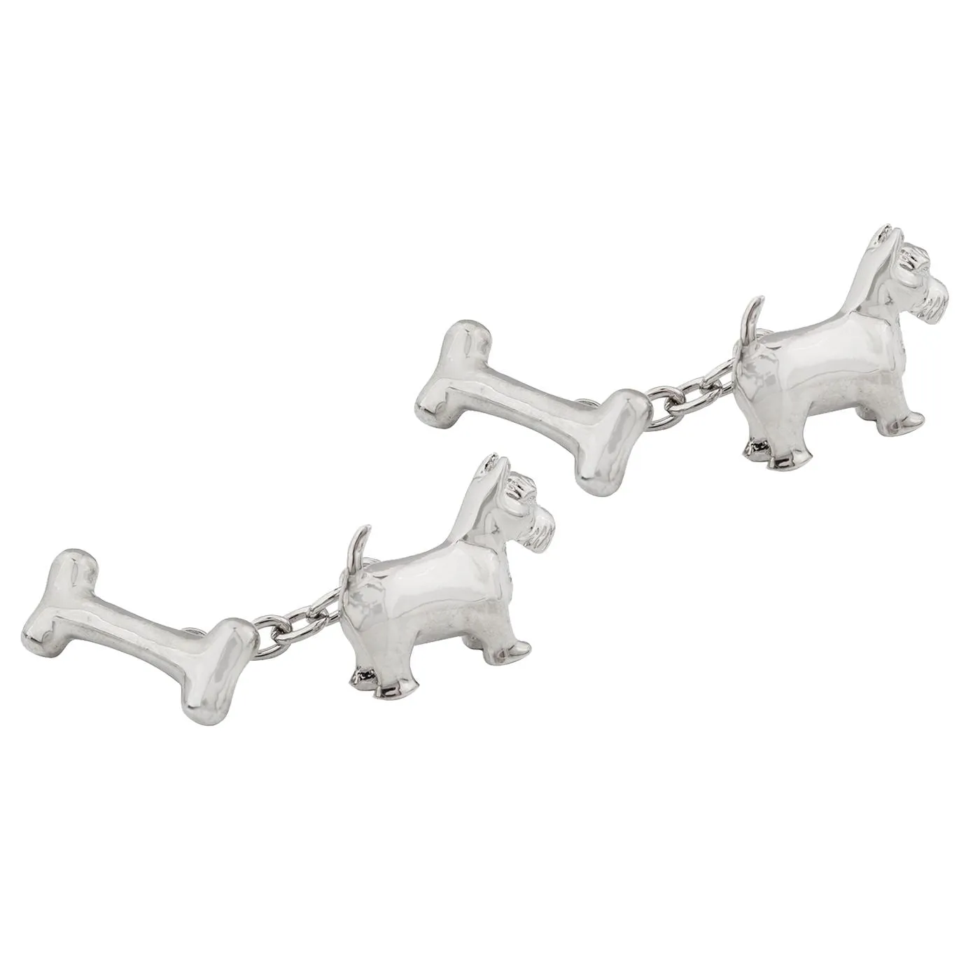 Dog & Bone Chain Cufflinks