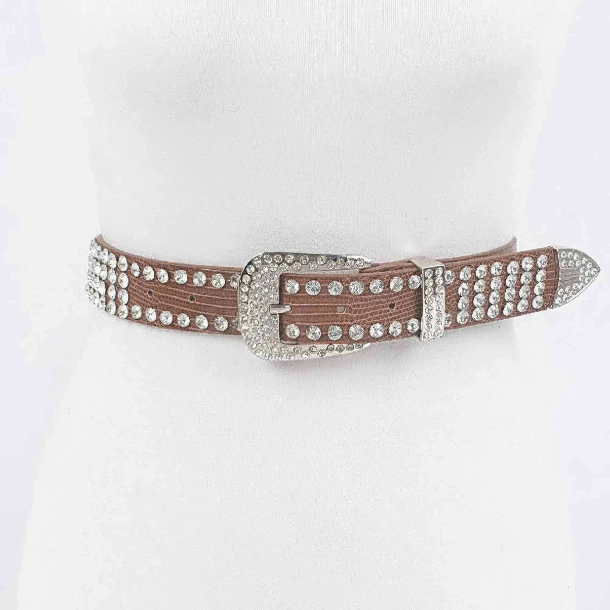 Edgy Studded Polyurethane Belt