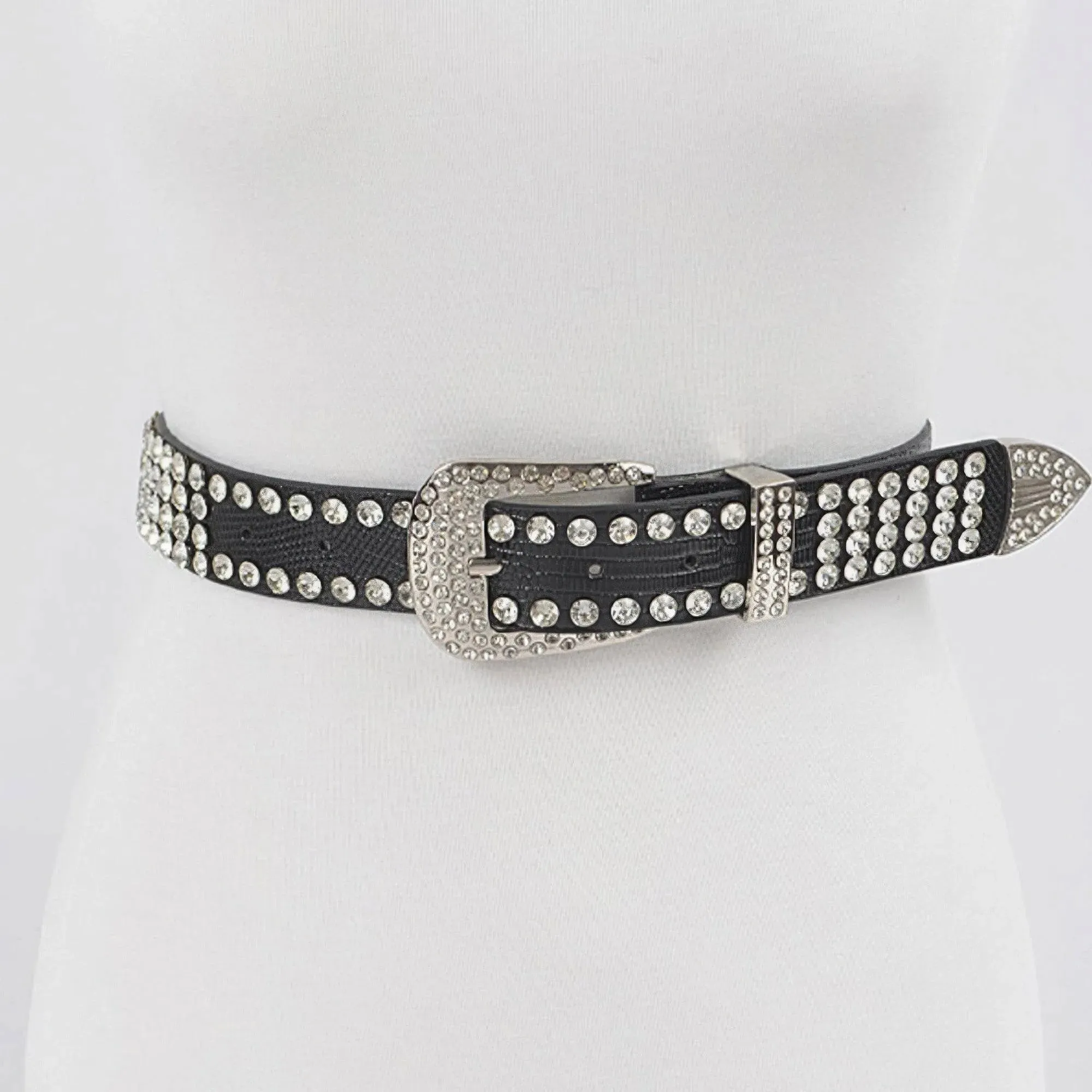 Edgy Studded Polyurethane Belt