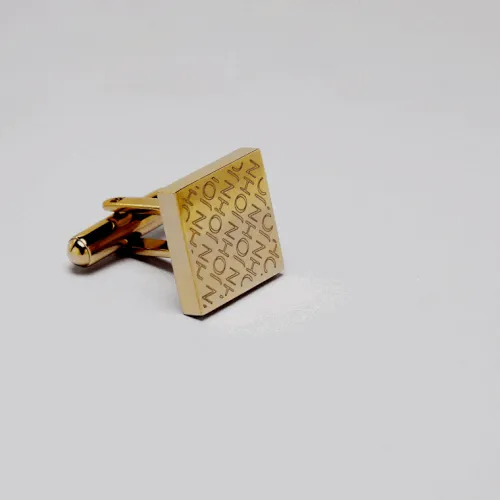 Engraved Diagonal Striped Gold Cuffs