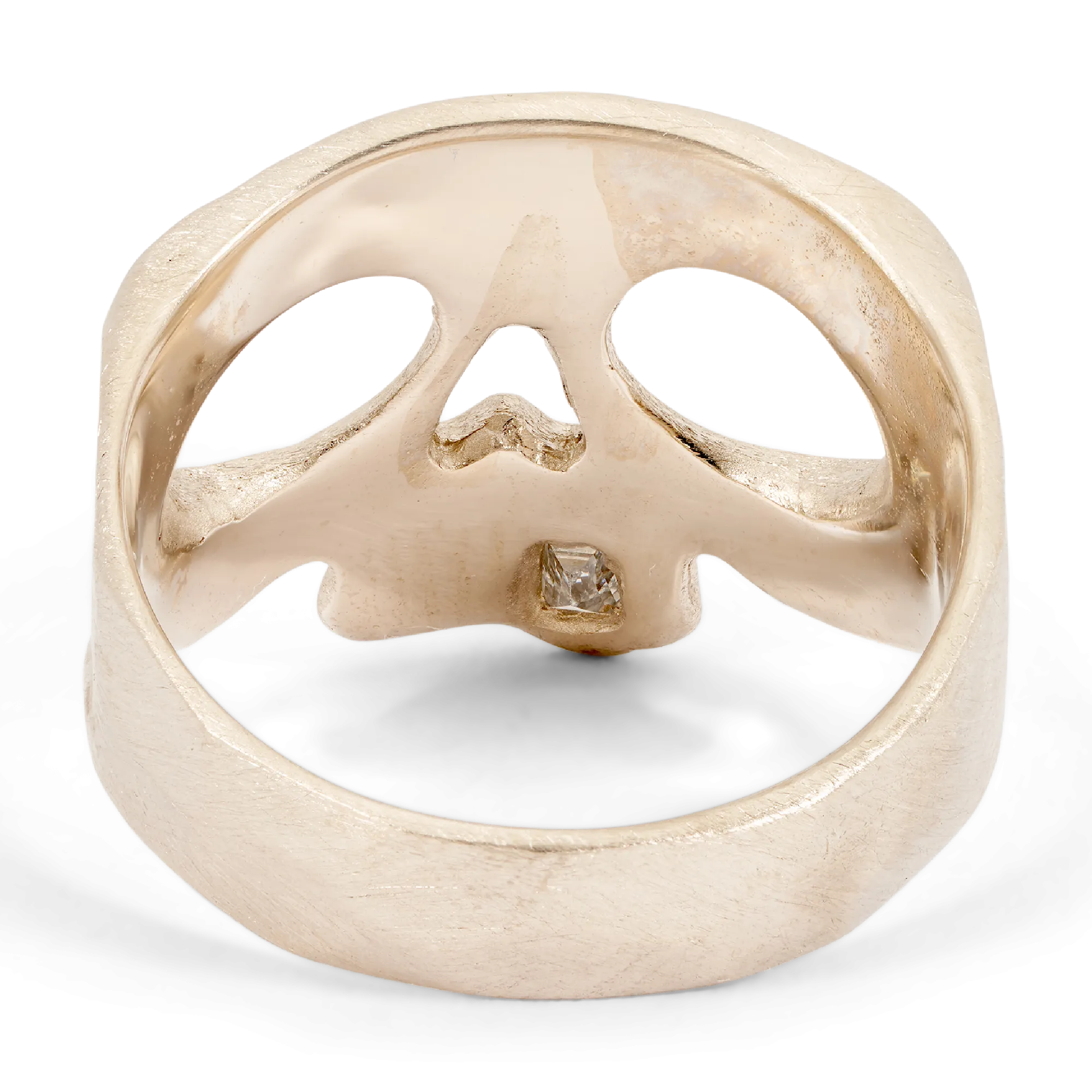 Extra Small Snaggletooth Skull Ring in White - Made to Order