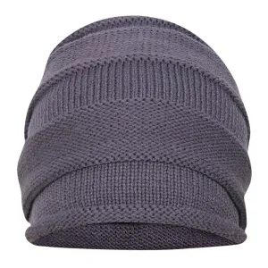 FabSeasons Unisex Grey Acrylic Woolen Slouchy Beanie Cap for