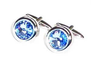 Faceted Dark Sapphire Cufflinks