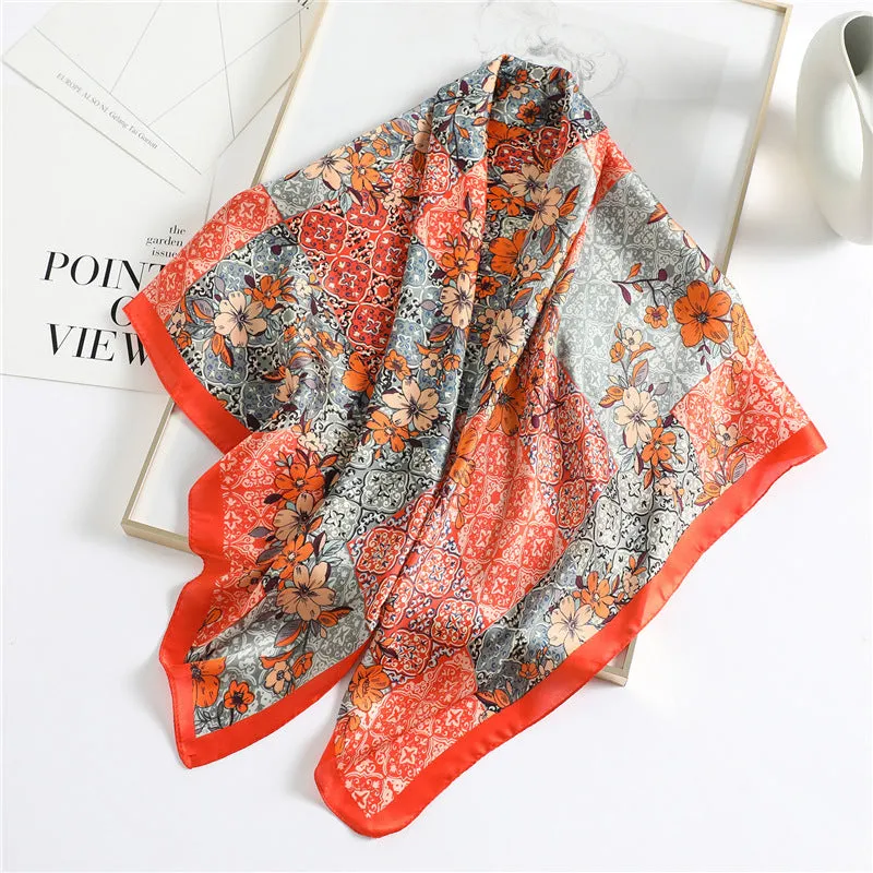 Fashion Silk Scarves Female Printing Hijab