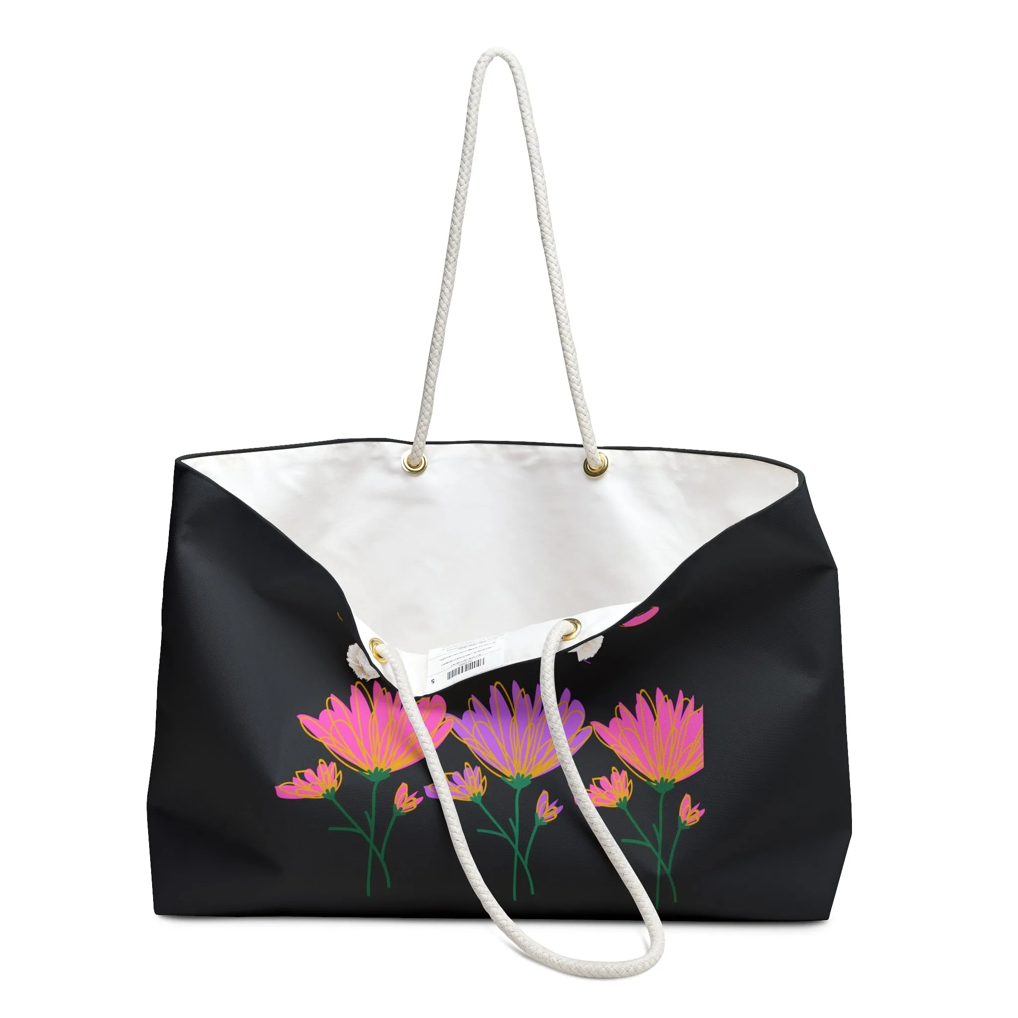 Floral 'Dream' Oversized Weekender Tote Bag - Beach Travel Carryall