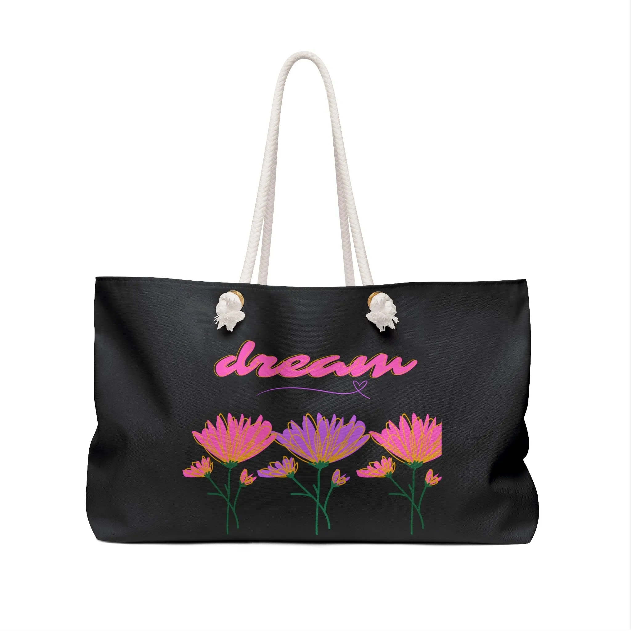 Floral 'Dream' Oversized Weekender Tote Bag - Beach Travel Carryall