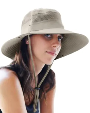 GearTOP Wide Brim Sun Hat UV Protection Beige Size 7-7 1/2