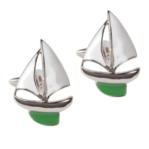 Green Yacht Cufflinks