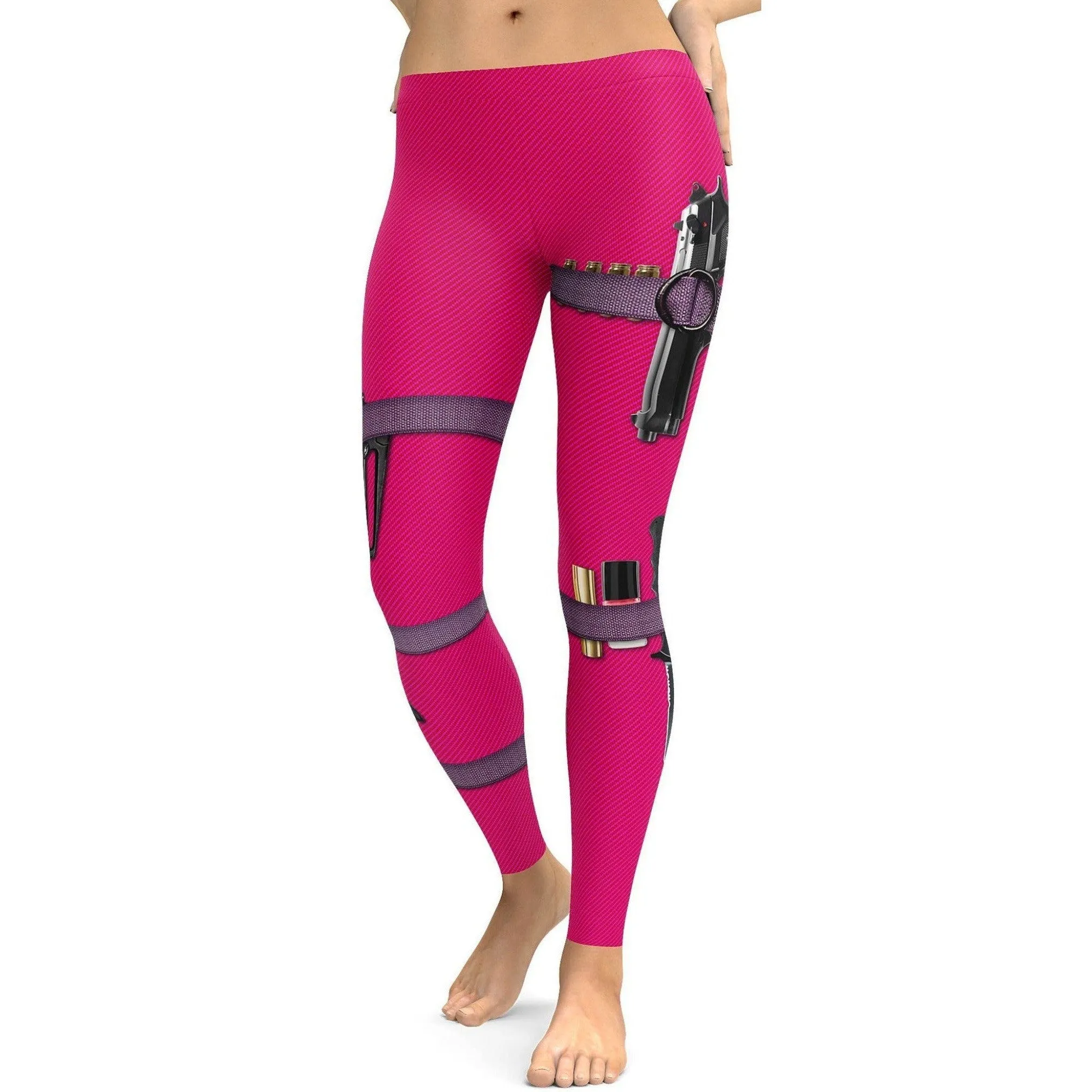 Guns & Make-up Hot Pink Leggings