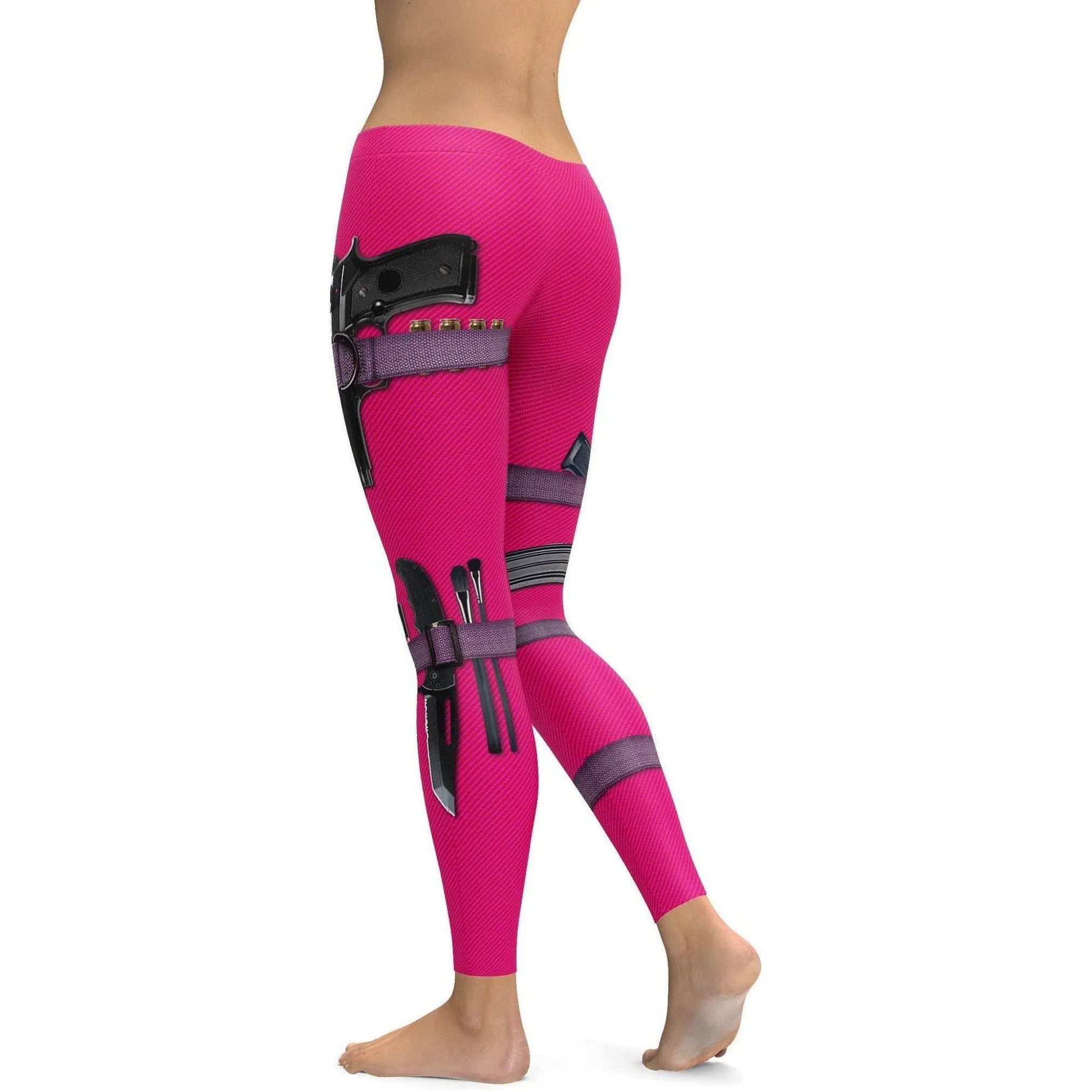 Guns & Make-up Hot Pink Leggings