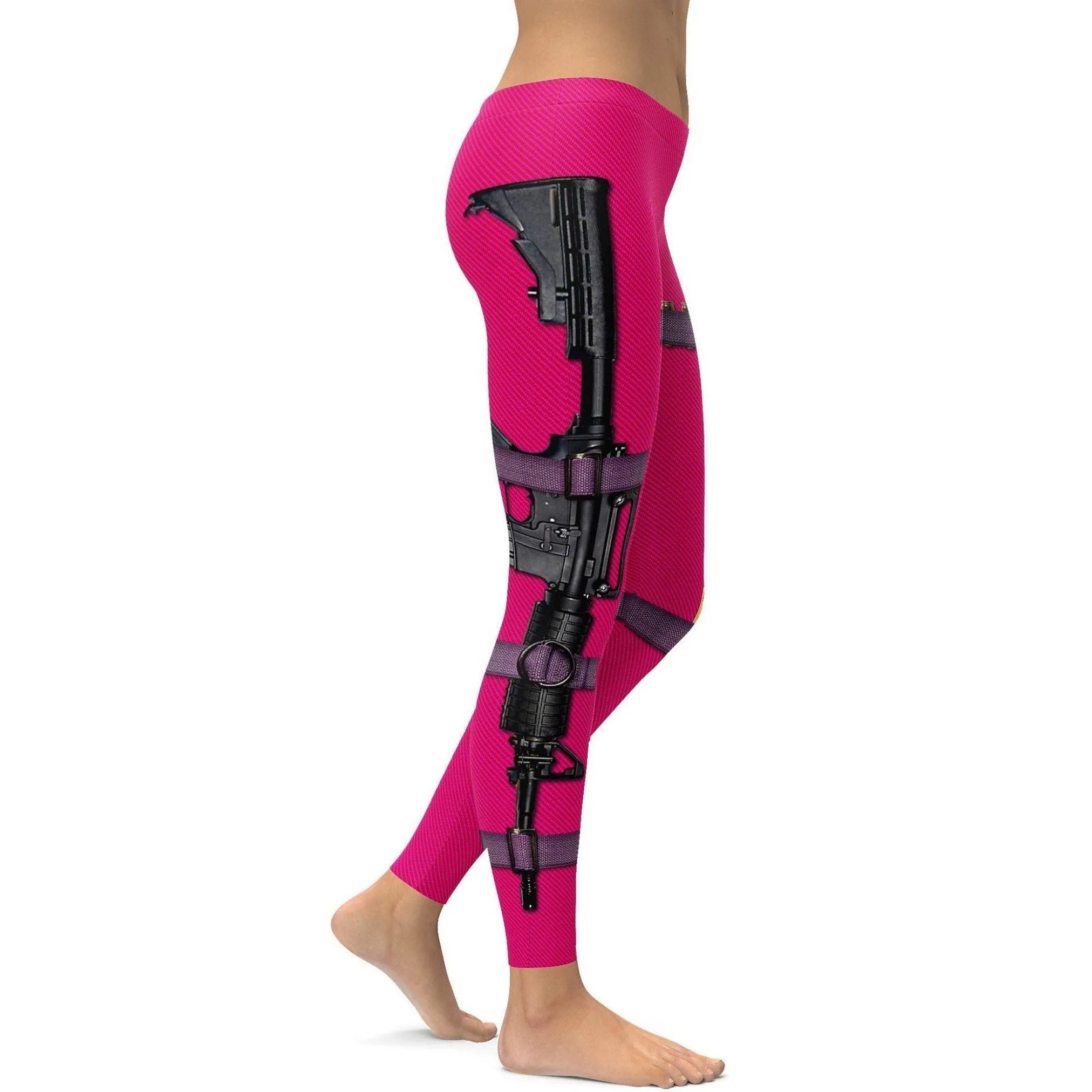 Guns & Make-up Hot Pink Leggings