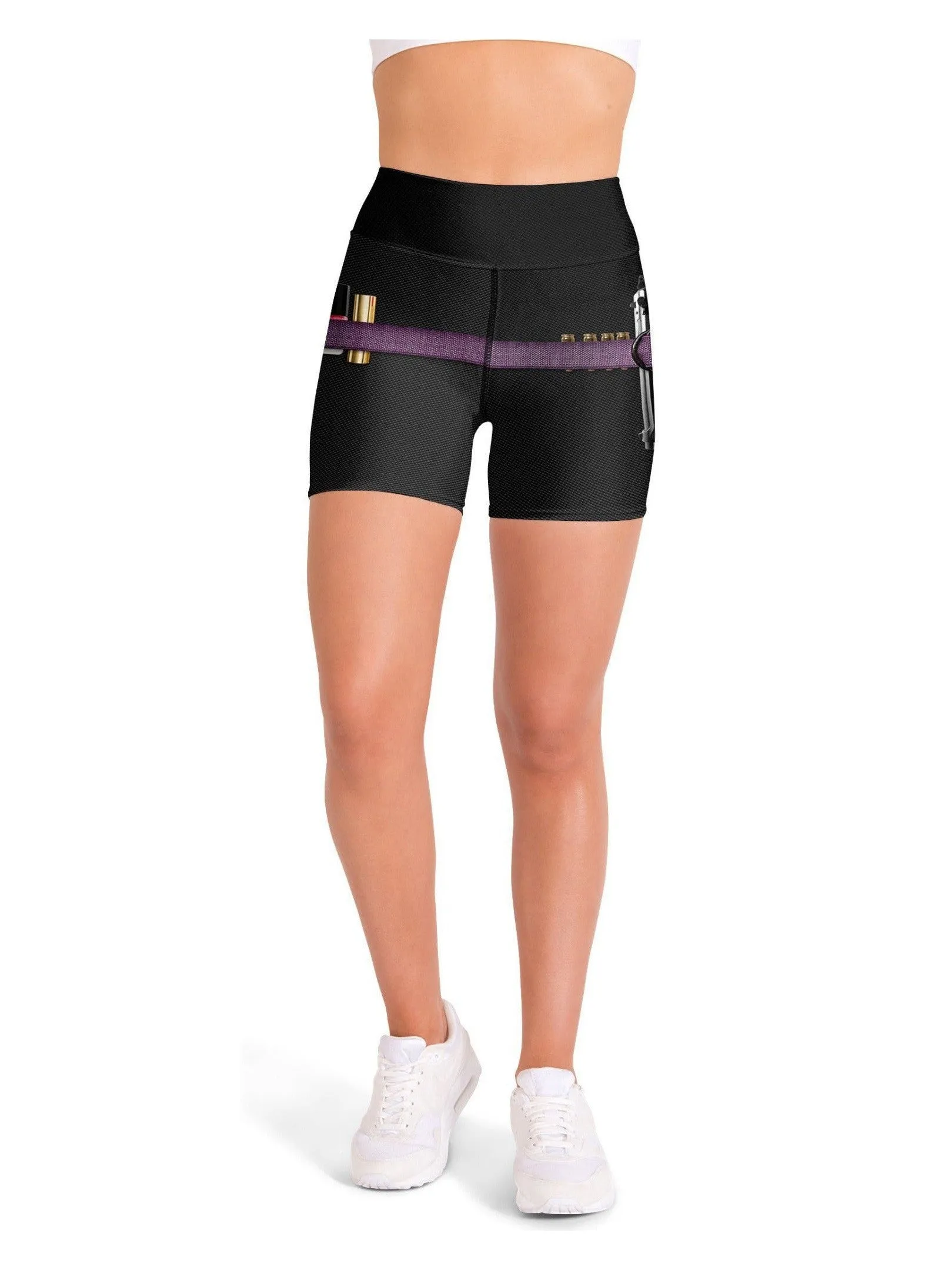 Guns & Make-Up Yoga Shorts